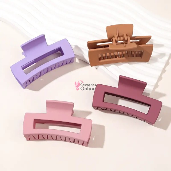 Clame pentru prins parul tip cleste CLM025AA, set  4 bucati colorate